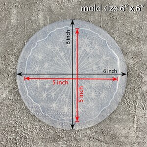 May include: A clear silicone mold with a snowflake design. The mold is 6 inches in diameter and 5 inches in height. Mold size 6" x 6".