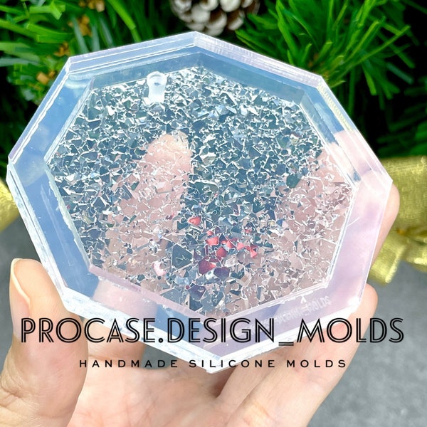 Druzy octagon mold , Silicone mold, Resin mold, Shiny mold, Silicone mold for resin, silicone mold, druzy mold, crystal mold, hexagon mold