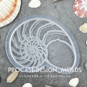 5.7” Nautilus Shell coaster mold, Silicone mold, Resin mold, Shiny coaster mold, Silicone mold for resin, coaster mold