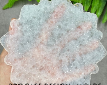 Druzy texture silicone mold size 5.5 inches(#3), inside mold, Druzy, druzy mold, druzy silicone mold, crystal mold,crystal texture, Druzy