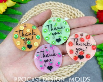 Thank you tags mold, Silicone mold, Resin mold, Shiny mold, Resin craft, Silicone mold for resin, craft tags, tag, Thank you tag, Gift tag