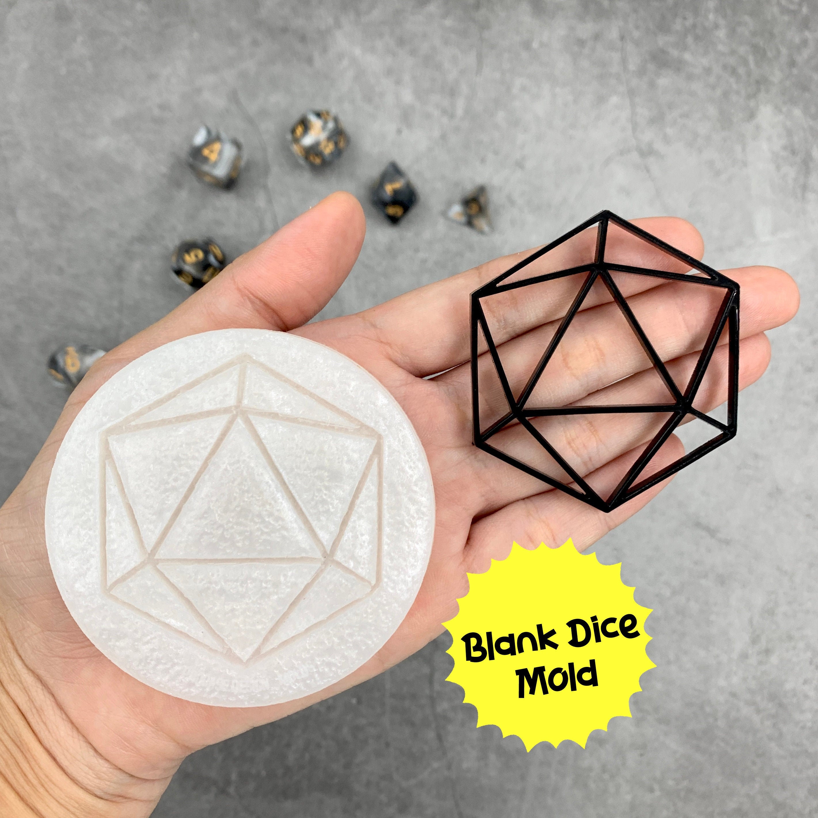 Dice mold Silicone dice mold Resin mold Shiny mold Resin Etsy