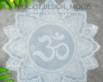 13 inch OM mandala inlay mold, Insert mold, inlay mold, druzy silicone mold, mandala mold, resin mold, silicone mold