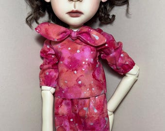Pink Batik Doll Outfit: Shirt & Capri Pants for Connie Lowe Stella