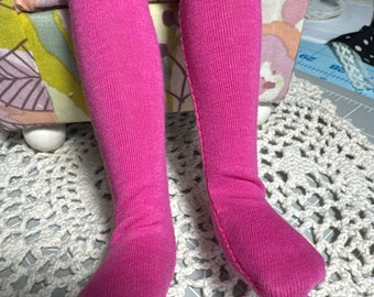 Bright pink plain stockings