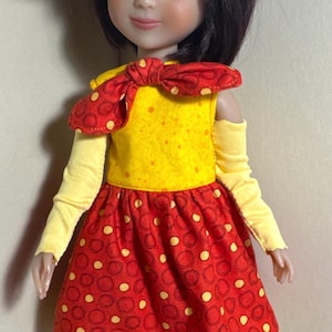 16”  Stella doll Dress 4-piece outfit fits 16” doll  by Connie Lowe