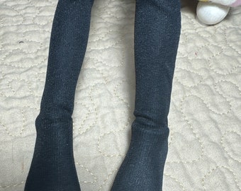 Black Doll Stockings, Thigh High Doll Socks