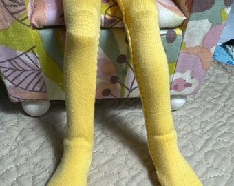 Yellow plain colored stockings