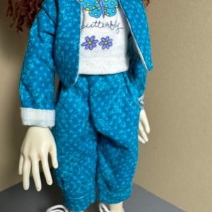 Teal outfit : pants, shirt, & jacket for Connie Lowe Little Stella/ dolls of her size