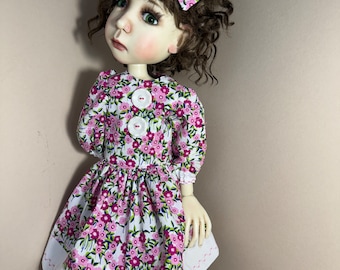 Floral Doll Dress, Panties, Bow & Stockings for 20" Stella Doll