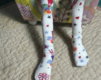 Doll Thigh High Stockings, Fairy Star Heart Print
