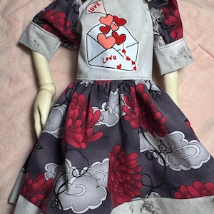 Big Stella Valentine Dress 3-piece outfit fits 19” Big Stella doll by Connie Lowe or similar size dolls