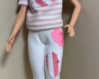 Doll Clothes: Pink Leggings & Top for 11-12" Fashion Dolls