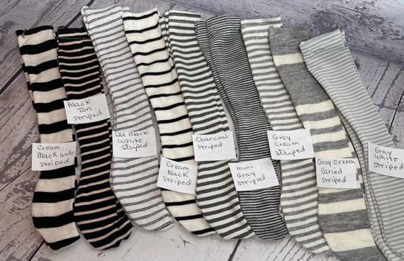 Paola Reina Dolls Black/gray Striped Stockings 