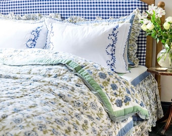 Hand Block Printed Eiderdowns/Quilts, Floral Patterns