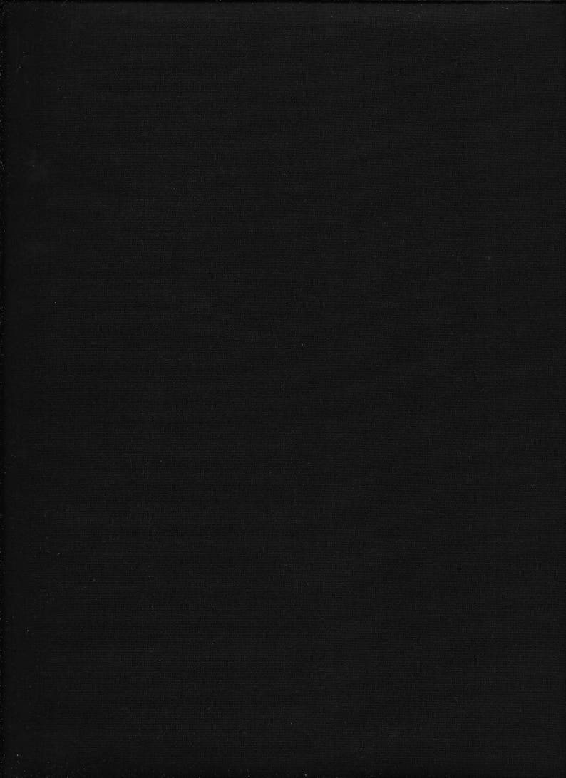 New Black Comfy Flannel Solid Fabric by the Yard and Half Yard