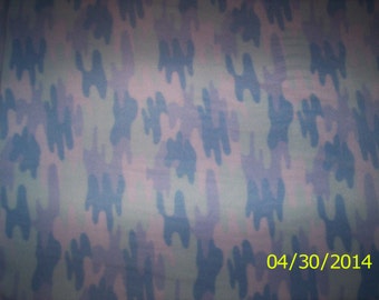 Tela polar de camuflaje de bosque invernal azul claro nueva, cortada a medida y con estampado de camuflaje de medio metro.