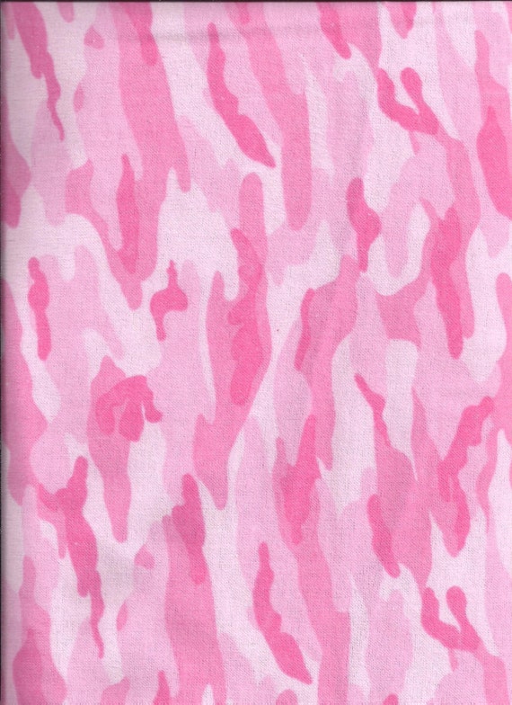 camo New Pink Camouflage 100/% Cotton Flannel Fabric by the 1//2 yard
