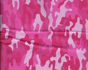 New Pink Tone on Tone Camouflage 100% Cotton Fabric by the Half Yard Camo - Last Piece