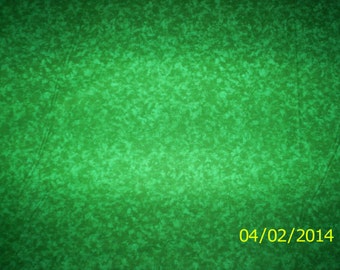 New Dark Green Texture 100% cotton fabric 25&quot; x 44&quot; - Last Piece
