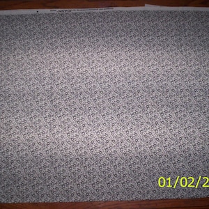 New Black and White with Tulips 100% Cotton Fabric 26&quot; x 30&quot; - Last Piece