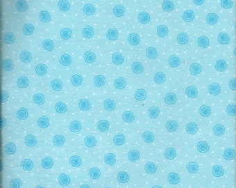 New AE Nathan Comfy Flannel Swirl Blue Flannel Fabric by the Yard and Half Yard