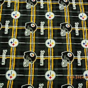New NFL Officially Licensed Pittsburgh Steelers flannel fabric by the yard and half-yard - Last Piece