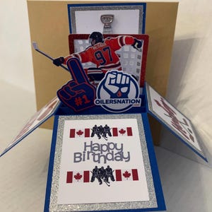 Oilers Hockey Birthday Card