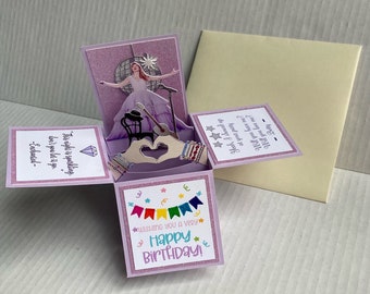 Taylor Swift Themed Pop Up Birthday Card