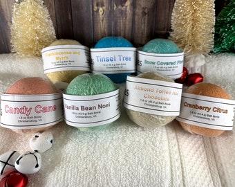 Holiday Mini Bath Bomb Gift Sampler | Christmas Gifts for Women | Fun Bath Bombs for Kids | Gifts Under 10 | Stocking Stuffers