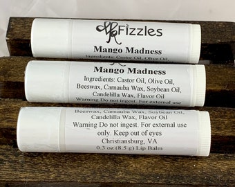 Mango Madness Natural Lip Balm | Valentine's Day Lip Balm Gift | Valentine's Day Gift for Boyfriend | Valentine's Day Gift Under 5