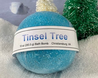 Tinsel Tree Scented Bath Bomb | Christmas Bath Bombs | Bath Bombs for Kids | Stocking Stuffers for Women | Gifts Under 10