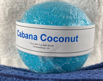 Large Cabana Coconut Bath Bomb | Bath Bombs for Kids | Women's Bath Bombs | Bath Fizzy for Kids | Birthday Gift for Her | Gifting Under 10