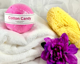 Cotton Candy Scented Large Bath Bomb | Fun Bath Bombs for Kids | Gifts Under 10 | Teen Christmas Gift | Stocking Stuffers Under 10