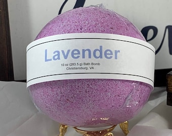 Large Lavender Bath Bomb | Relaxing Bath Bombs for Women | Gifts Under 10 | Mother's Day Gift for Mom | Spa Day for Mom