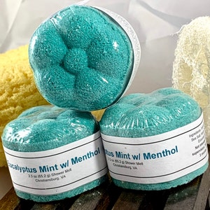 Eucalyptus Spearmint with Menthol Shower Melt Fresh, Clean Scented Shower At Home Spa Kit Spa Gifts Under 5 Bath Bombs for Shower image 3