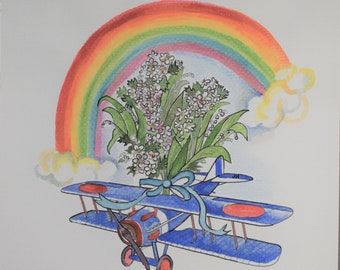 Rainbow Baby Arte de guardería personalizado