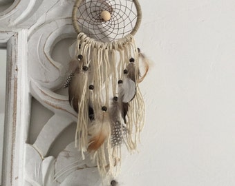 Handmade natural dream catcher 10 cm in diameter