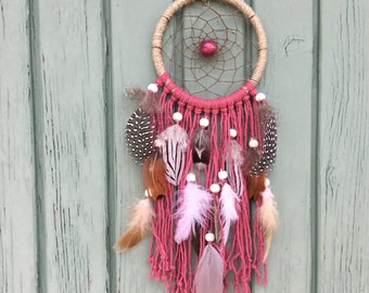 La vie en rose  ! dream catcher 10 cm in diameter