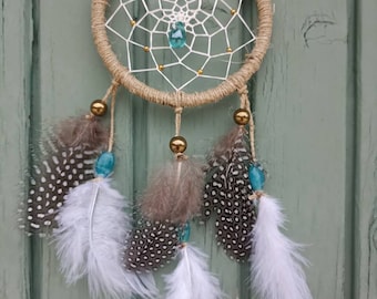 Pretty handmade dream catcher 10 cm in diameter