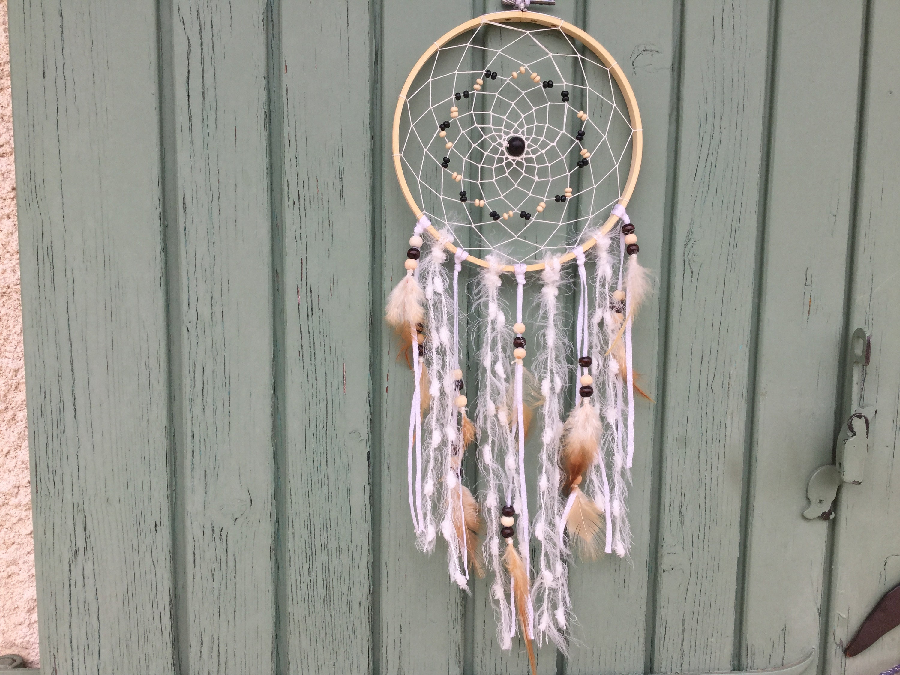 Attrape Rêve Bohème Chic Cercle Bois 15 cm de Diamètre