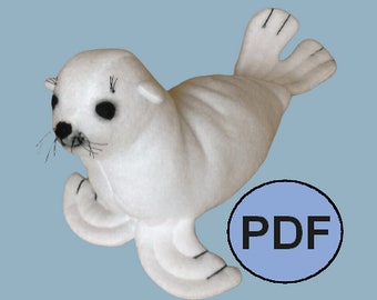 Seal Plush Pattern PDF – DIY Baby Seal Sewing Tutorial – Stuffed Animal Soft Toy