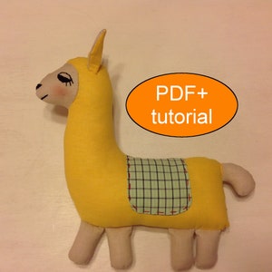 Stuffed Llama pattern PDF Lama plush toy for kids Llama sewing pattern & tutorial Pillow Llama DIY plushie pattern image 5