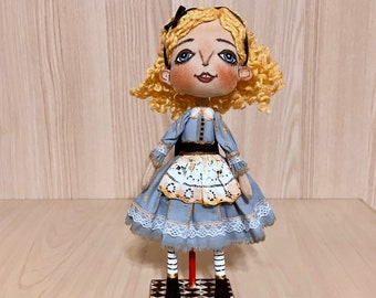 Alice in wonderland Collectible doll OOAK art doll Handmade