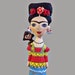 Frida inspirierte handgemachte Kunstpuppe - Volkskunstpuppe - Mexikanische Malerin - Mexikanische Künstlerin - Frida Ornaments