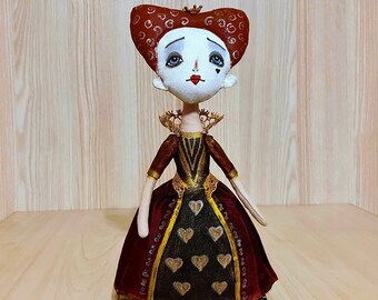 Red Queen Art doll OOAK Alice in Wonderland