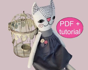Cat Doll Sewing Pattern PDF – Rag Doll Tutorial