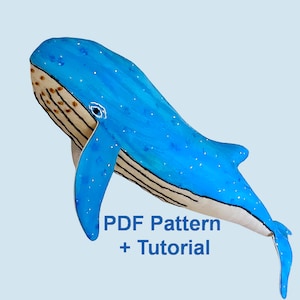Humpback Whale Sewing Pattern PDF – Plush Toy Tutorial