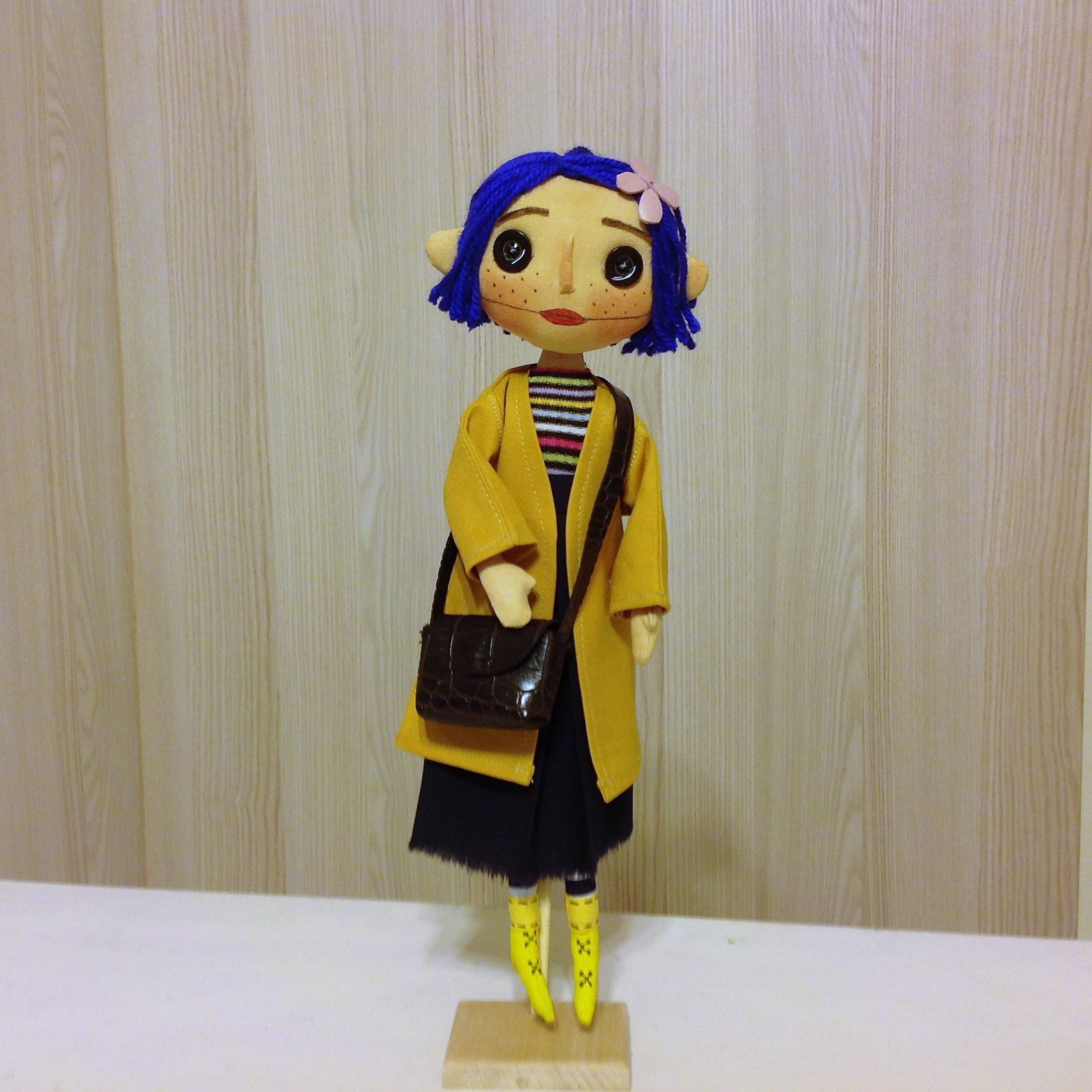 This Nerd's Yarn on X: For Christmas, I made a doll modeled after my  daughter with button eyes. I was inspired by the movie #Coraline. She  loves it so much I was