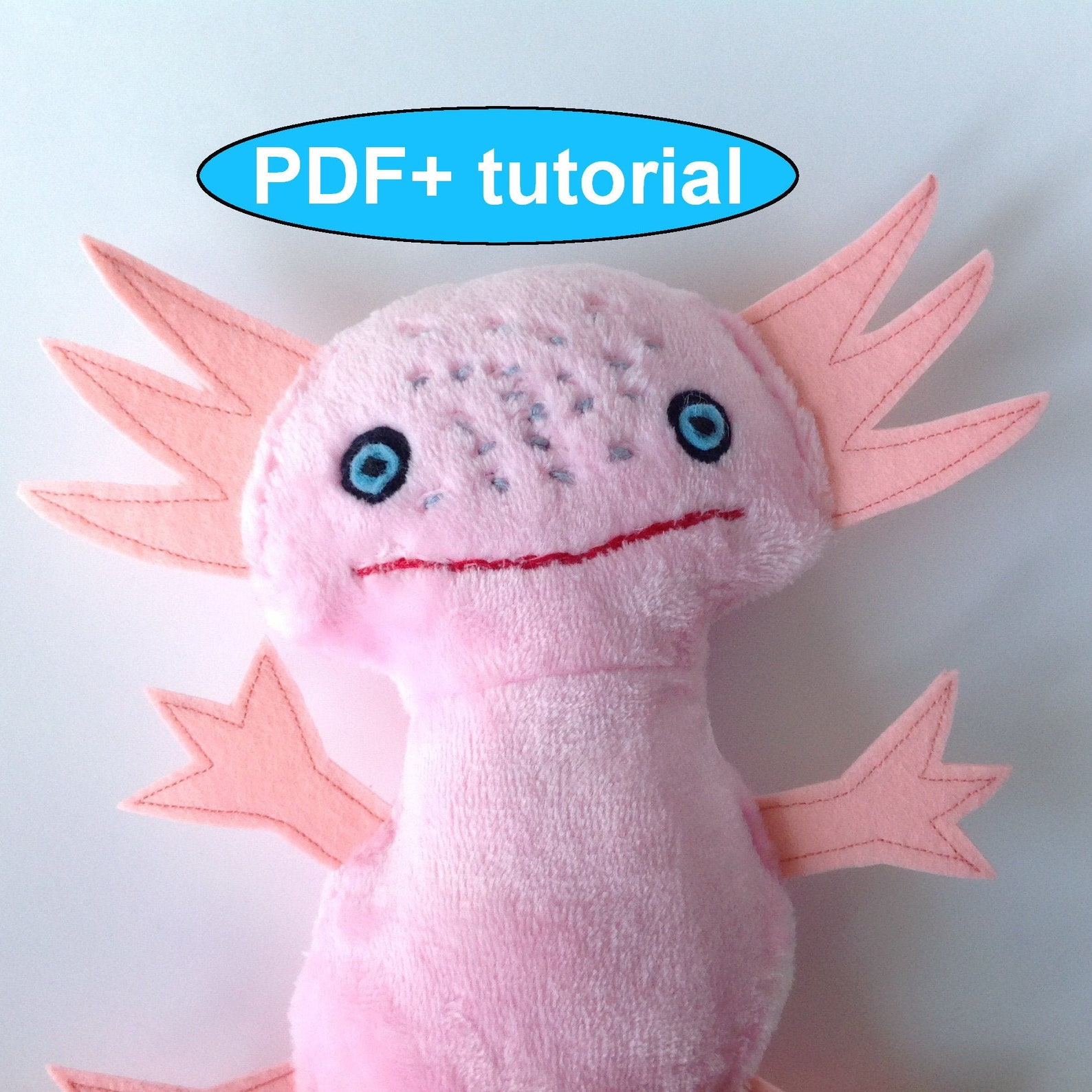Axolotl plush pattern PDF Plushie pattern & Tutorial Etsy